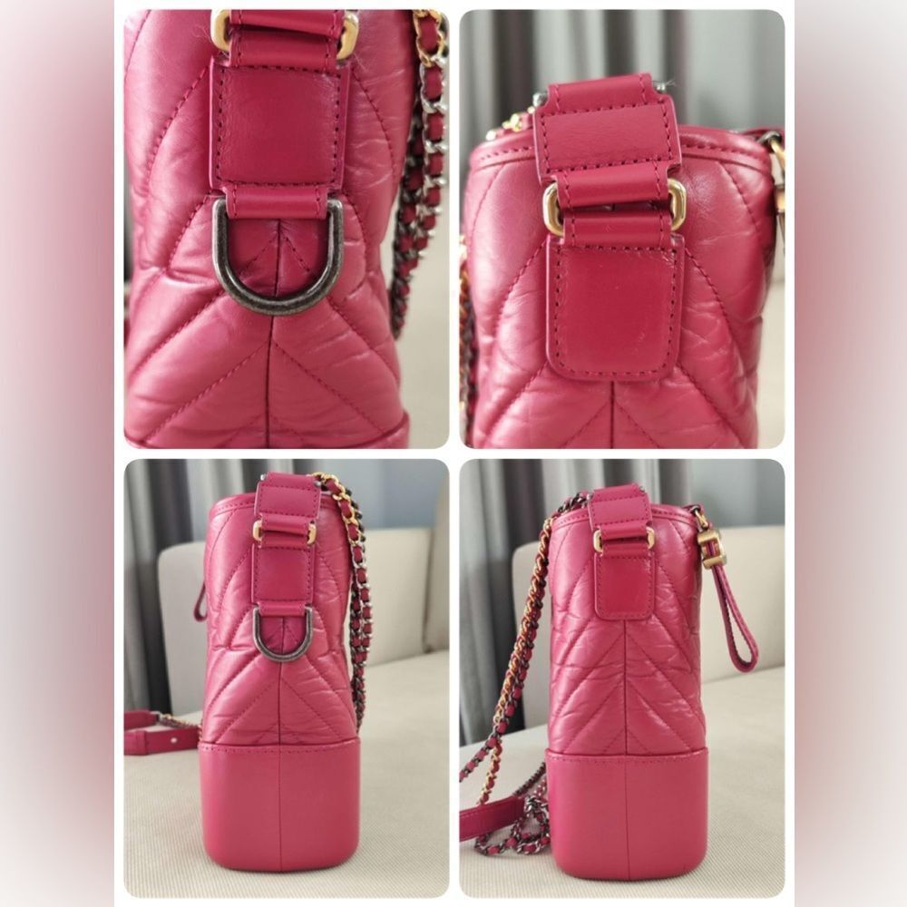 Chanel calfskin Gabrielle hobo Medium in hot pink - Picture 16 of 16
